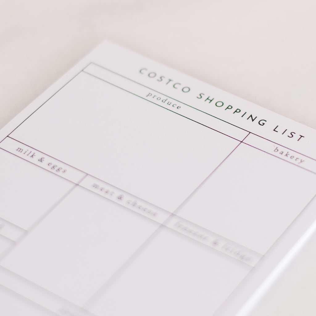 Costco Shopping List Notepad – Home and Kind