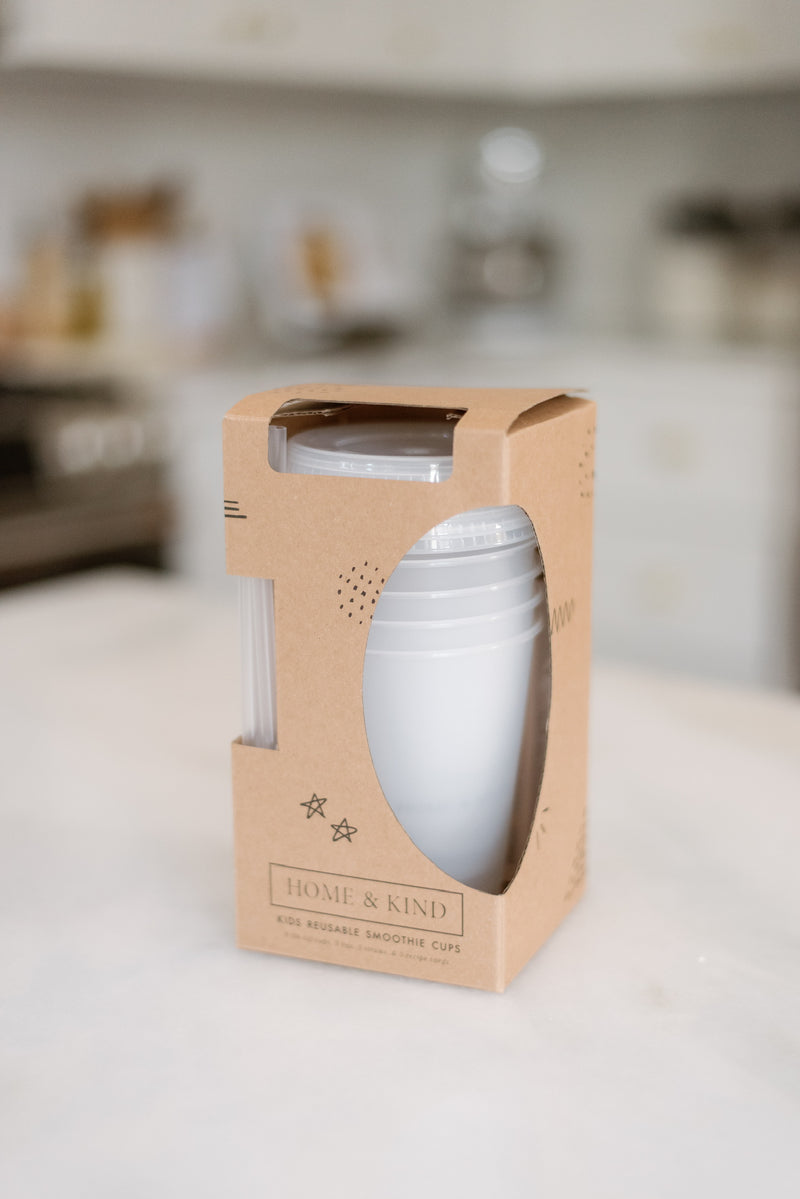 Reusable Kids Smoothie Cups