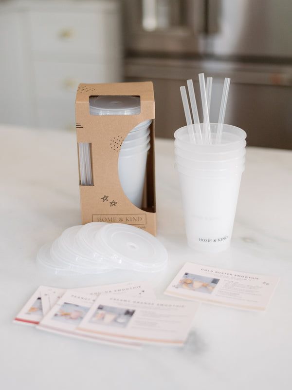 Reusable Kids Smoothie Cups