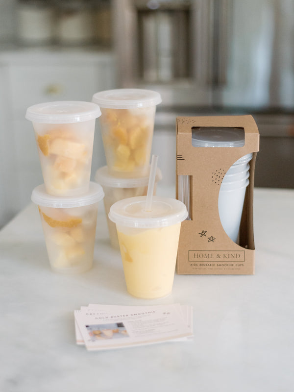 Reusable Kids Smoothie Cups