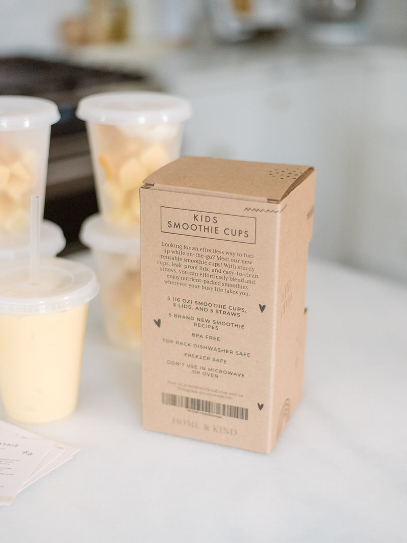 Reusable Kids Smoothie Cups